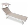 Greenwood Lettino Mare Stabilimento Alluminio Tortora di Greenwood