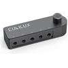 Cubilux commutatore audio bidirezionale da 3,5 mm (1 in a 4 out / 4 in a 1 out), selettore AUX stereo da 1/8 per cuffie/auricolari, commutatore audio per computer portatile, smartphone, tablet