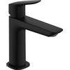 hansgrohe Logis - Rubinetto per lavabo con push-open, Miscelatore lavabo risparmio idrico (EcoSmart) con altezza bocca 110 mm, nero opaco, 71252670
