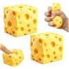 Audasi 2 pezzi Big Cheese Squishy Square Giocattoli Sensoriali Con Palla Antistress Al Formaggio,Lovely Unbreakable Giant Cheese Block Squishy Fidget Toy Stress Ball Palline Antistress