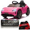 Auto Elettrica Bambini 12V Porsche Taycan Turbo S con Telecomando Porte Apribili
