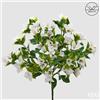 EDG Enzo De Gasperi Bouganvillea Cespuglio x8 con Foglie Anti-UV Pianta Artificiale H 50 Cm Bianco