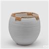 EDG Enzo De Gasperi Vaso in Terracotta con Corde H 24 Cm D 26 Cm Grigio - Vaso Decorativo Naturale Design Moderno
