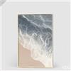 EDG Enzo De Gasperi Quadro Abstract Rettangolare Beach Onde 120 x 80 Cm Colore Acqua - Decorazione Parete Design Moderno Casa