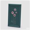 EDG Enzo De Gasperi Quadro Rettangolare con Fiori Verde Acqua 43 x 26 Cm - Decorazione Parete Design Moderno Casa
