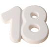 ETM Gesso 18 Anni Bomboniera Applicazione 3,5 Cm Bianco 12 Pz