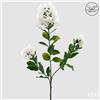 EDG Enzo De Gasperi Lilla Ramo x3 con Foglie Anti-UV Pianta Artificiale H 56 Cm Bianco