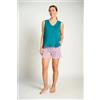 Muydemi Pigiama canotta spalla larga e pantaloncino donna Muydemi 12071068, Verde,Rosa,Floreale,Plaid,Beige,Porpora,Righe