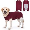 Cyponpy Red Post Op Dog Recovery Suit Femminile Spay Vest Dopo Intervento Chirurgico con Zip Cane Tutina Body Suit Spay Recovery Suits Cani Femminili Abiti chirurgici Dopo aver sterilizzato Gilet