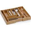 kela Portaposate in bambùper cassetti 35 - 58 x 43 x 6,5 cm, estraibile, inserto per cassetti con 6 o 8 scomparti, KALMA, organizer per cassetti da cucina