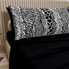 PETTI Artigiani Italiani - Lenzuola in Cotone con Federe in Stampa Digitale, Lenzuola Letto Singolo, Completo Letto Singolo, Nero, 100% Made in Italy