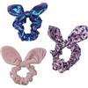 CARTOON Scrunchies con nodo Stitch Disney, Elastici per Capelli in Tela, codini, 3 pezzi, multicolore