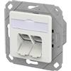 METZ CONNECT E-DAT C6A IDC - Scatola a 2 porte, UPk, colore: Bianco traffico