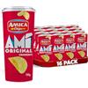 AMICA Chips | AMI' Original, Patatine Gusto Original, Confezione a Tubo Apri e Chiudi, Gusto Croccante, 16 Pezzi x 100 gr