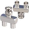 TUOLNK BNC Maschio a Doppio Femmina Connettore Coassiale RF a 3 vie - Adattatore Y Splitter per Cavo Coassiale