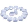 INF 10 paia di gommini di ricambio in silicone per auricolari da 15-16 mm, come iPhone 6/6 Plus, iPhone 5/5S, coperture per cuffie ultra morbide e leggere