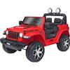 Globo Auto Jeep Wrangler Rubicon 12V con Radiocomando Rossa