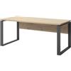 Composad | Scrivania della Linea DISEGNO con gambe in metallo, Scrivania PC Moderna, (LxAxP) 170x74,50x80 cm, Colore Rovere Mielato e gambe Nero, per Ufficio, Studio, Made in Italy