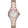 Emporio Armani Orologio Analogico al Quarzo Donna con Cinturino in Acciaio Inossidabile AR11633, Tonalità oro rosa e glitter