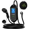 AFYEEV Colonnina Ricarica Auto Elettrica 3.6kW 5m, 6-16A Cavo Ricarica Auto Elettrica Tipo 2, Carichino Auto Elettrica, IP65 Monofase con LED Controllo Digitale Compatibile con EV/PHEV