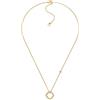 Michael Kors Collana da donna in pietre semi-preziose con chiusura a moschettone,Oro chiaro