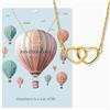 Engelsrufer Biglietto di auguri Neverending con collana in acciaio inox oro - simbolo dell'infinito - Set regalo personalizzato con gioielli