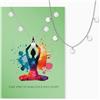 Engelsrufer Biglietto di auguri Happy Soul con collana in acciaio inox argento - regalo per persone di cuore - biglietto con messaggio positivo e catena