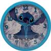 CARTOON Orologio parete analogico per bambini 25 cm per cameretta stanza dei giochi (Stitch)