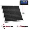 VEVOR Pannello Caricabatterie Solare, Caricabatterie Mantenitore con Pannello Solare Regolatore MPPT Aggiornato, Impermeabile IP65 per Auto, Barche, Camper, Tetti Piani (Staffa non Inclusa)