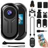 OBEST Mini Action Cam 2K Telecamera Portatile Body Cam Magnetica, Telecamera Casco con 0.85 Schermo,Grandangolo 360°,Visione Notturna,per Bici, Moto, Esterno e Animali Domestici