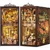CUTEBEE Book Nook 3D Puzzle K casa delle bambole in miniatura con copertura antipolvere leggera Touch fai da te Booknook Toy Gifts Rose Detective Agency  26