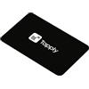 Tapply Biglietto da Visita Digitale con Tecnologia NFC e QR Code, Compatibile con Android e iOS, Profilo Aggiornabile Online (Nero)