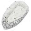 Babify Culla per neonati reversibile, 100% cotone, anallergico, bianco e grigio