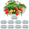 AONYIYI 10 Supporti Fragole Rotondi - 4 piedi, anti-lumaca e muffa, sostegno per fragole e orto, plastica PP riutilizzabile