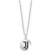 Clondo Collana Uomo Donna Juventus in Acciaio Inossidabile - Prodotto Ufficiale Calcio - Gioiello con Logo - Idea Regalo Elegante per Tifosi Bianconeri - Ragazzo e Ragazza (Round Pendant Necklace Classic)