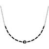 Clondo Collana Uomo Donna Juventus in Acciaio Inossidabile - Prodotto Ufficiale Calcio - Gioiello con Logo - Idea Regalo Elegante per Tifosi Bianconeri - Ragazzo e Ragazza (Beaded Necklace Black Style)