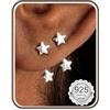 MILACOLATO S925 Orecchini a corno per donne, orecchini statement in forma di U, piercing a forma di cavallo, gioielli con palla cuore in cartilagine in CZ-S-Star