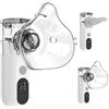 AURIVEE Nebulizzatore a Mesh con Display e Telecomando 3 Livelli USB Ricaricabile Nebbia Fine Compatto per Casa e Viaggio