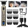Mhekrep Tagliacapelli uomo T-zero posizione con display LED barbiere tagliacapelli professionale IPX7 6 pettini (1,5-9 mm) ricaricabile tramite USB (Bart)