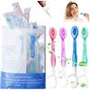 GAOUTO 26 spazzolini da viaggio, 5 in 1 mini, spazzolino da denti, filo interdentale e stuzzicadenti, mini spazzolini da denti usa e getta con filo interdentale da viaggio, per bambini, adulti