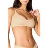 Goldenpoint Donna Intimo - Parte Alta del Completo Intimo - Bralette Imbottitura Removibile Artemide Seamless Lace in Tinta Unita con Spalline Regolabili Taglia 4 Colore Rosa Pallido