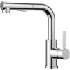 FORIOUS Rubinetto Lavello Cucina, Miscelatore Cucina con Doccetta Estraibile, Rubinetto Miscelatore in Acciaio Inox a L, 2 Tipi di Getto e Girevole a 360°, Altezza Beccuccio 210mm, Cromo Lucido