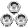 PATIKIL 3pz Aria Compressore Olio Mirino Vetro G 1/4 Maschio Filettatura Alluminio Lega Olio Liquido Livello Indicatore Confezione Aria Compressore Parti con O-Ring