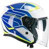 CGM Casco open face, 136S RNA RACE Blu Giallo fluo, S