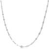 LUXURY MILANO Collana bianca shiny in argento