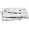 Beatrice Home Fashions Set di lenzuola in microfibra stampata, morbide e confortevoli, di facile manutenzione, include 1 lenzuolo con angoli con tasche profonde da 30,5 cm, 1 lenzuolo piatto, federa,