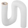 DRW Vaso da tavolo a forma di u in ceramica in bianco sabbia e oro 28x26x15 cm
