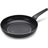 Moneta Recy Padella 30 cm Ricicla 49 Lattine, Net Induction, Nero, Corpo Alluminio 100% Riciclato