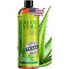 Seven Minerals Gel organico di aloe vera pura al 100% appena tagliata - SENZA ACRILATI E POLIMERI RETICOLATI, per cui si assorbe rapidamente senza lasciare residui appiccicosi - Grande 355 ml
