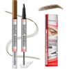 Dryxog Matita Sopracciglia, Penna Eyeliner 2 in 1 Matita Sopracciglia Waterproof, Durata 24 Ore Eyebrow Pencil Effetto Pelo per Crea Dallaspetto Naturale Senza Sforzo (Marrone chiaro)